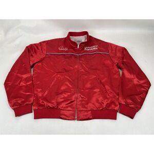 Eagle Ridge Purolator Motorsports‎ Satin Bomber Jacket Mens Size L Red Vintage